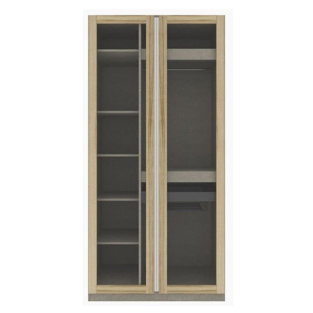 ตู้เสื้อผ้า 2 บานเปิด KONCEPT&nbsp;BLOX 19216677 100 ซม. สีไม้อ่อน