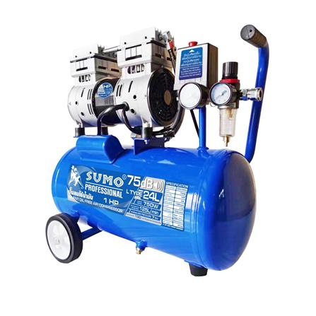 ปั๊มลม OIL FREE SUMO L-TYPE 24 ลิตร 1 แรงม้า 750 วัตต์_0