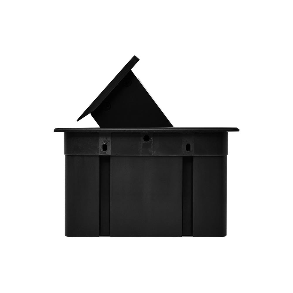 ชุดเต้ารับ 3 ขาฝังโต๊ะพร้อมแท่นชาร์จไร้สาย 10 วัตต์ HACO HTT-207W/T-E1USB สีดำ