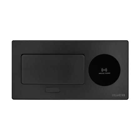 ชุดเต้ารับ 3 ขาฝังโต๊ะพร้อมแท่นชาร์จไร้สาย 10 วัตต์ HACO HTT-207W/T-E1USB สีดำ_2