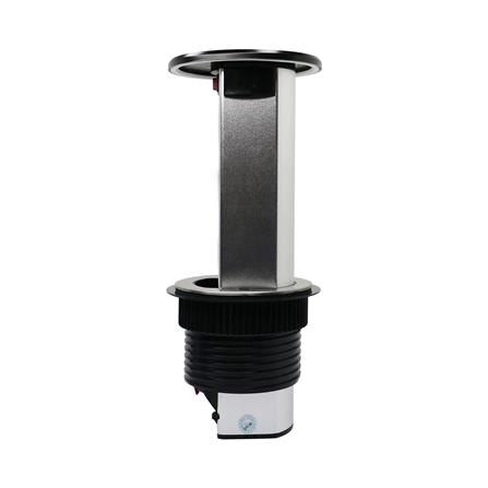 ชุดเต้ารับ 3 ช่องแนวตั้งฝังโต๊ะพร้อมแท่นชาร์จไร้สาย 15 วัตต์ HACO PBK/2EU สีดำ_3