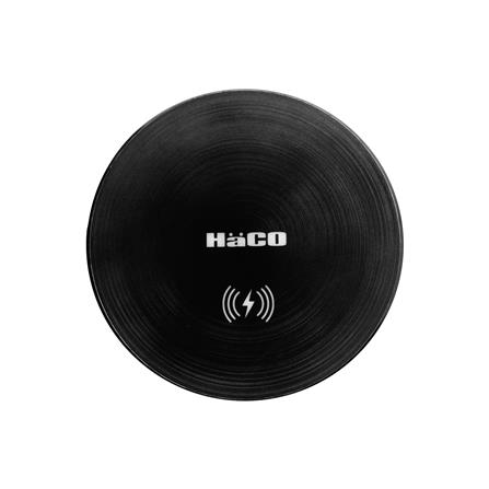 ชุดเต้ารับ 3 ช่องแนวตั้งฝังโต๊ะพร้อมแท่นชาร์จไร้สาย 15 วัตต์ HACO PBK/2EU สีดำ_5