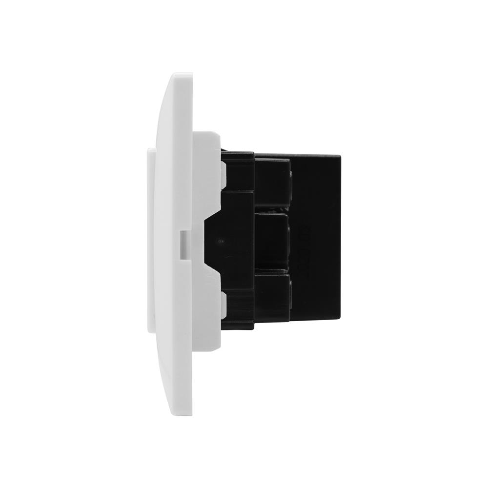 ชุดเต้ารับเดี่ยว 3 ขา 2 ช่อง + USB 2 ช่อง HACO AP-E2SB สีขาว