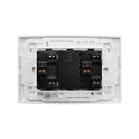 ชุดเต้ารับเดี่ยว 3 ขา 2 ช่อง + USB 2 ช่อง HACO AP-E2SB สีขาว_4