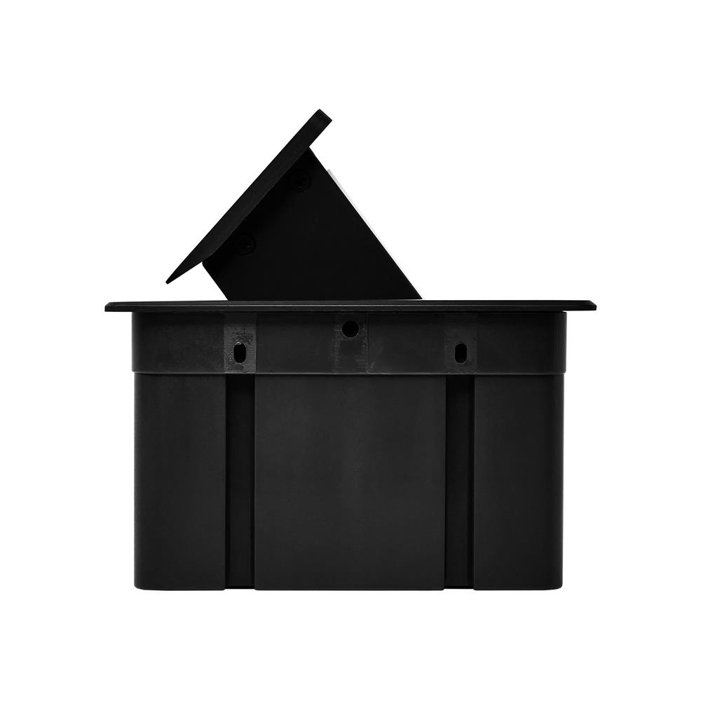 ชุดเต้ารับ 3 ขาฝังโต๊ะพร้อมแท่นชาร์จไร้สาย 10 วัตต์ HACO HTT-207W/T-E2 สีดำ