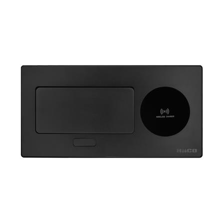 ชุดเต้ารับ 3 ขาฝังโต๊ะพร้อมแท่นชาร์จไร้สาย 10 วัตต์ HACO HTT-207W/T-E2 สีดำ_2