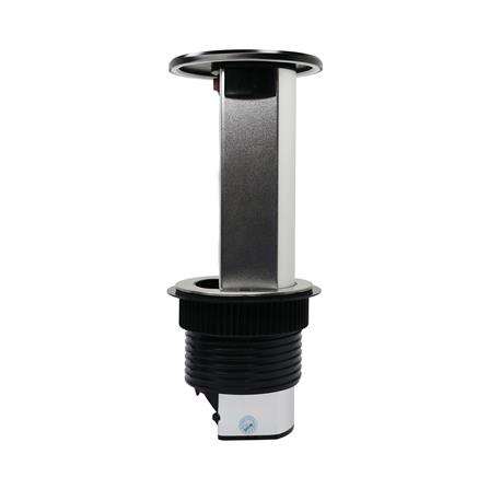 ชุดเต้ารับ 3 ช่องแนวตั้งฝังโต๊ะ พร้อมแท่นชาร์จไร้สาย HACO PTB-3W-PBK/EU-USB สีดำ_4