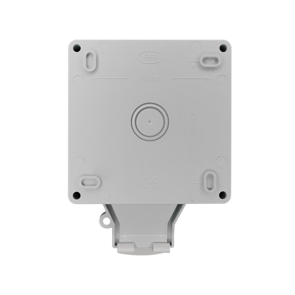 หน้ากากกันน้ำพร้อมเต้ารับ HACO WH-S66-E2 สีเทา