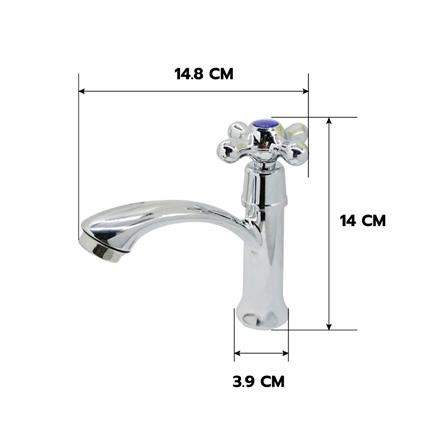 ก๊อกอ่างล้างหน้าเดี่ยว HOEN EN-004(T) สีโครม_1