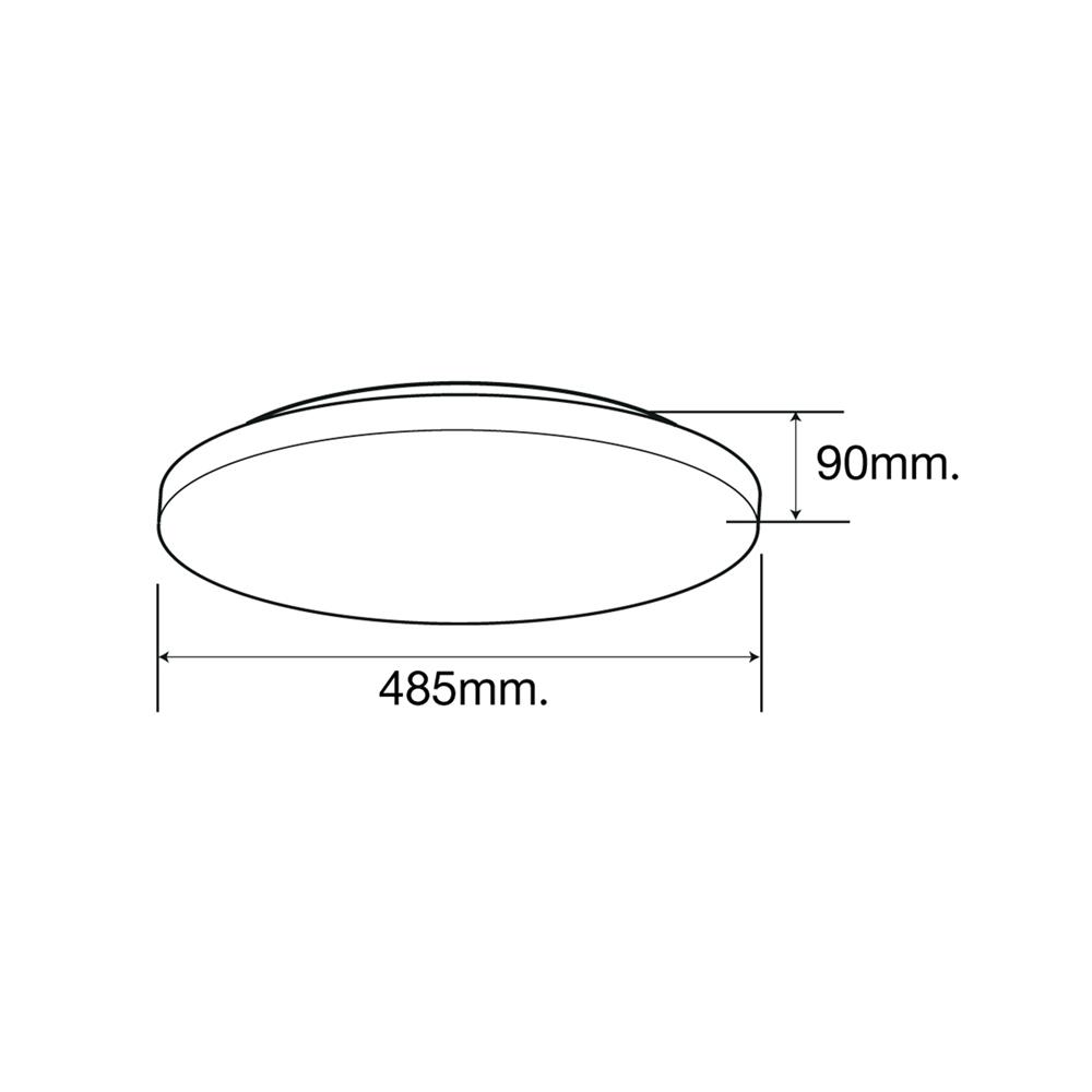 ไฟเพดาน LED HI-TEK HFIL455DCW 19 นิ้ว 55 วัตต์ DAYLIGHT/COOL WHITE/WARM WHITE สีขาว/ทอง