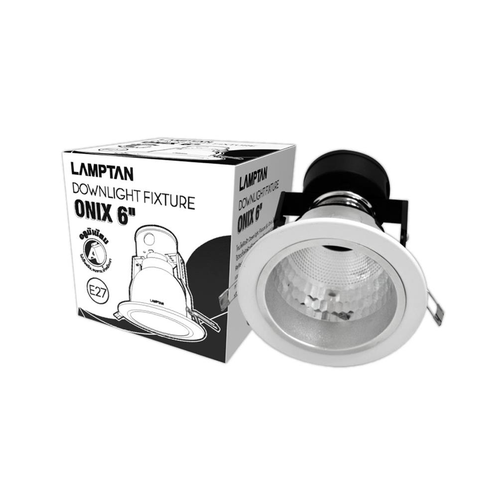 ดาวน์ไลท์ LAMPTAN DOWNLIGHT ONIX 6 นิ้ว สีขาว กลม