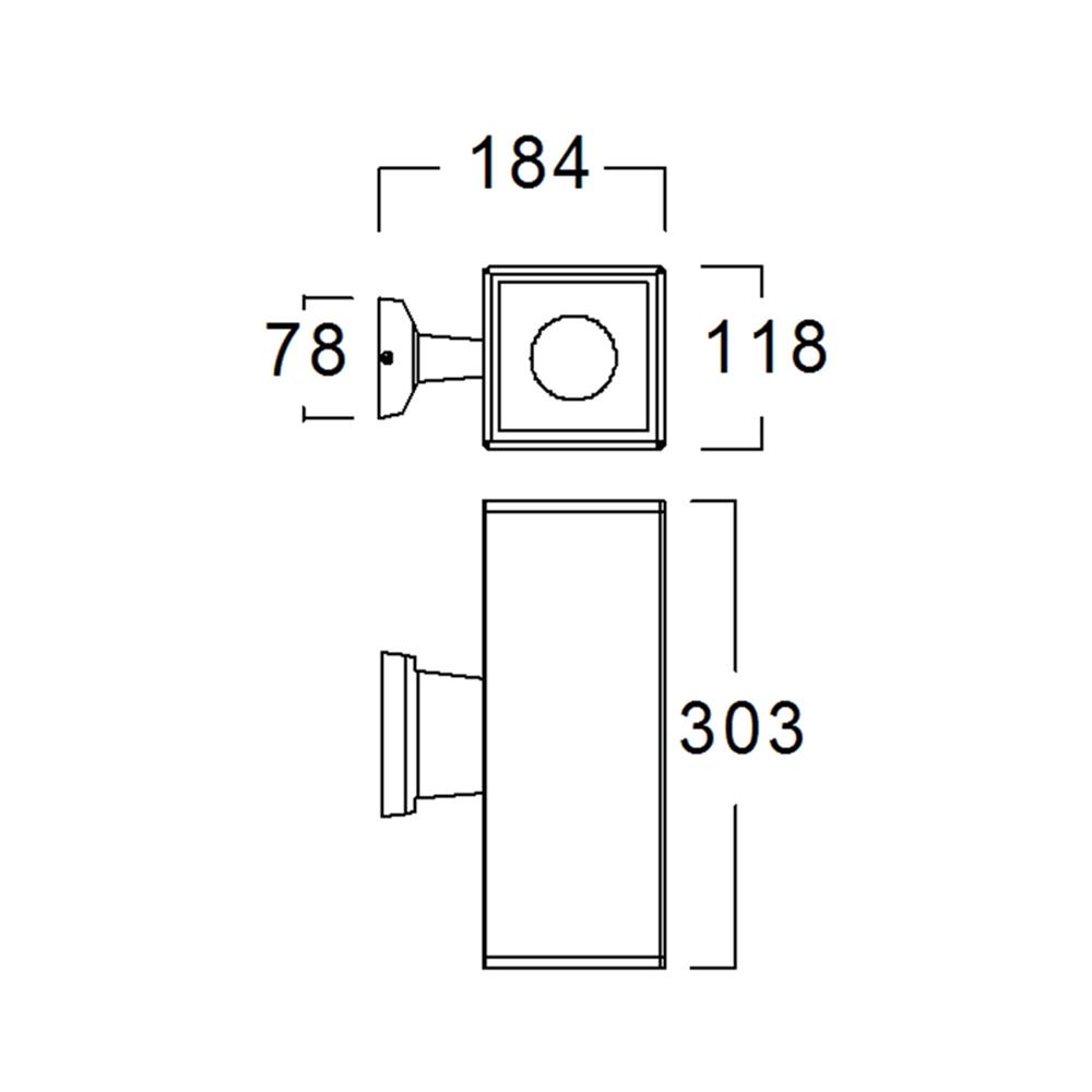 ไฟกิ่งภายนอก L&E 36-00555 สีดำ