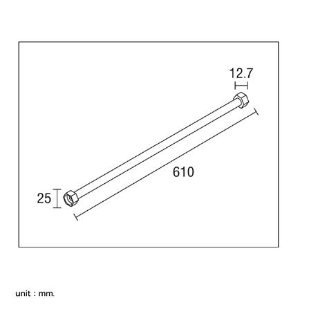 สายน้ำดีสเตนเลสน้ำอุ่น-น้ำเย็น 24 นิ้ว GS1-24 61 ซม._3