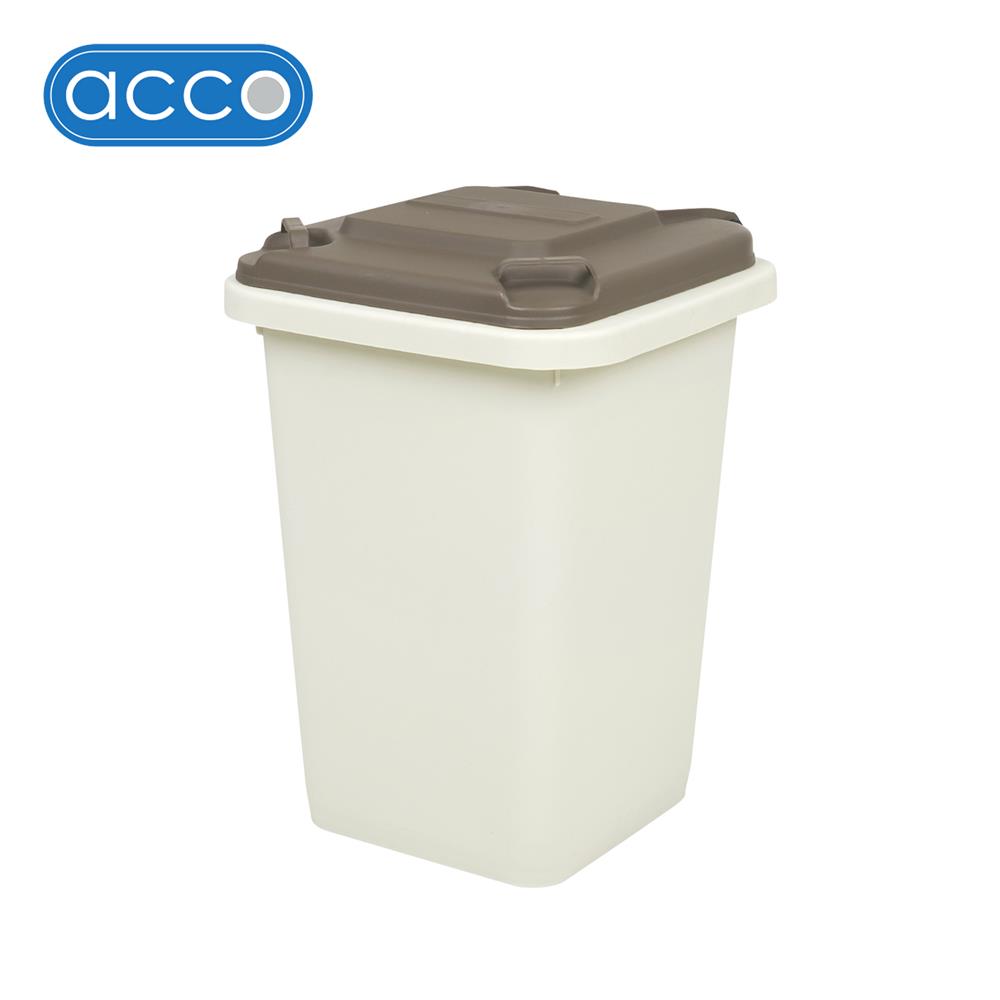 ถังขยะเหลี่ยมฝาเปิด ACCO MINI 11 ลิตร สีเบจ/น้ำตาล
