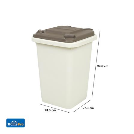 ถังขยะเหลี่ยมฝาเปิด ACCO MINI 11 ลิตร สีเบจ/น้ำตาล_6