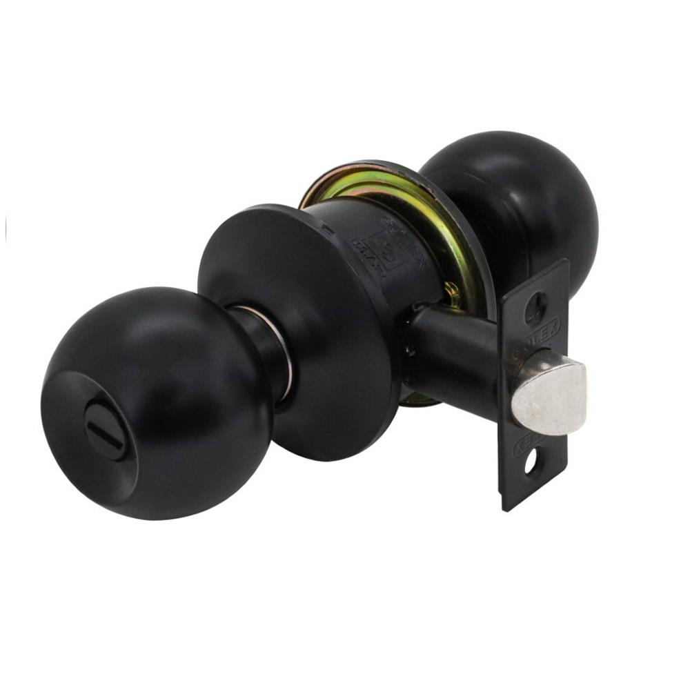 ลูกบิดห้องน้ำ SOLEX 5500 หัวกลม สีดำ