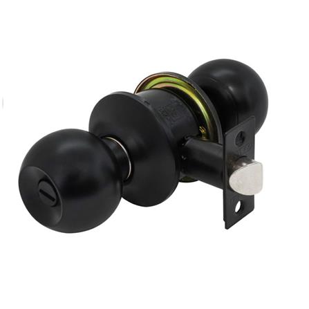 ลูกบิดห้องน้ำ SOLEX 5500 หัวกลม สีดำ