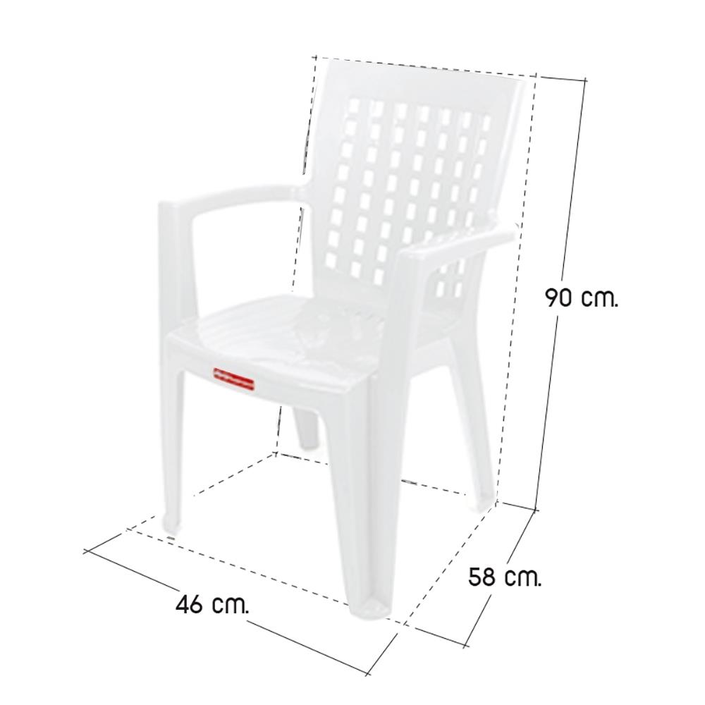 เก้าอี้พลาสติก SUPERWARE CH-67 สีขาว