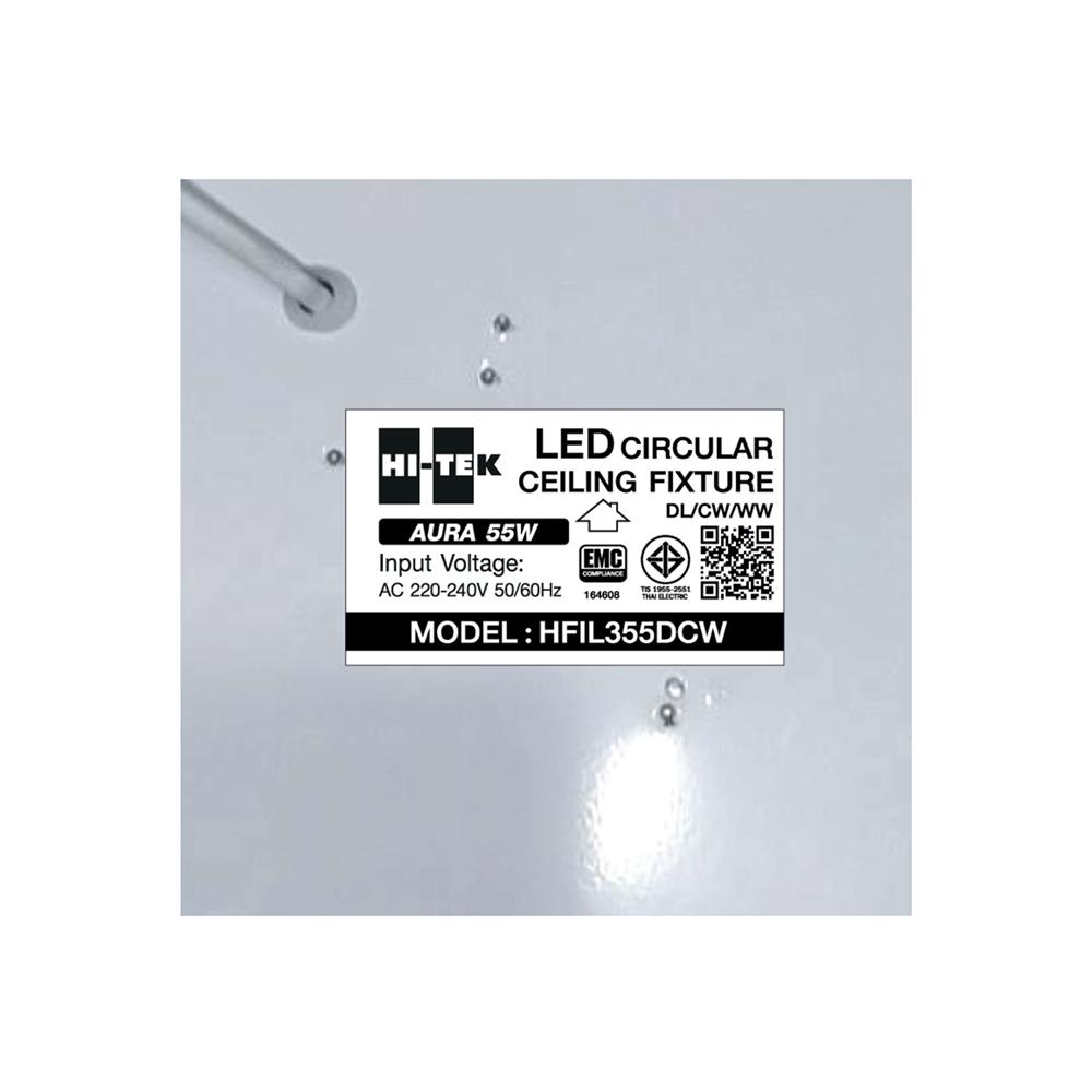 ไฟเพดาน LED HI-TEK HFIL355DCW 19 นิ้ว 55 วัตต์ DAYLIGHT/COOL WHITE/WARM WHITE สีขาว/ทอง
