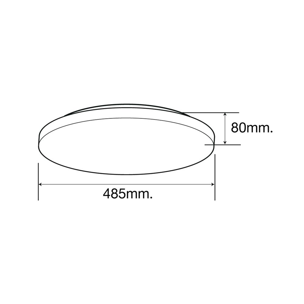 ไฟเพดาน LED HI-TEK HFIL355DCW 19 นิ้ว 55 วัตต์ DAYLIGHT/COOL WHITE/WARM WHITE สีขาว/ทอง