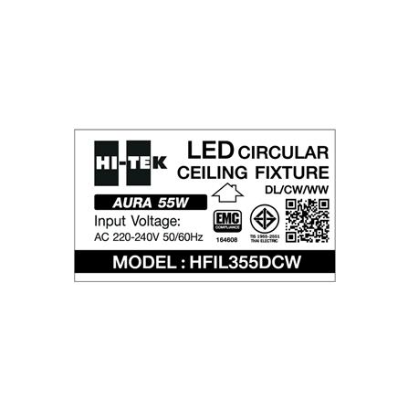 ไฟเพดาน LED HI-TEK HFIL355DCW 19 นิ้ว 55 วัตต์ DAYLIGHT/COOL WHITE/WARM WHITE สีขาว/ทอง_7