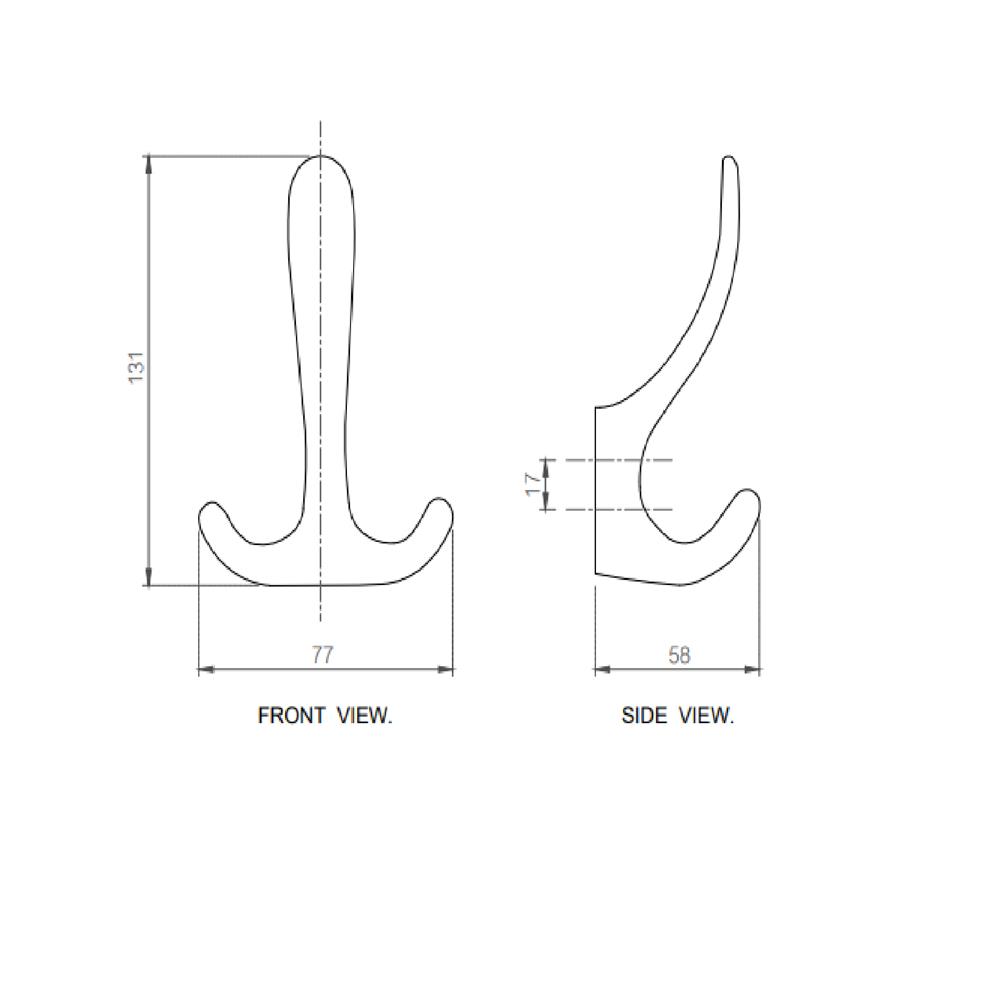 ตะขอแขวน HAFELE 488.03.121 สีโครมเงา