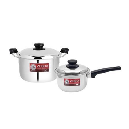 ชุดหม้อ 16 และ 20 ซม. ZEBRA HOMEY 4 ชิ้น_0