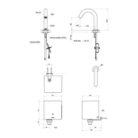 ก๊อกอ่างล้างหน้าอัตโนมัติ TOTO TLE29001T-EC สีโครม_1