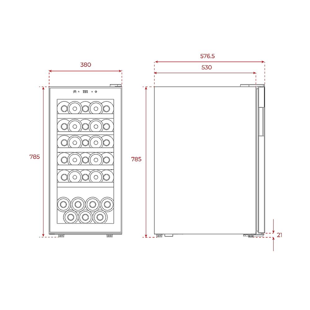 ตู้แช่ไวน์ TEKA RVF 10032 32 ขวด สีดำ
