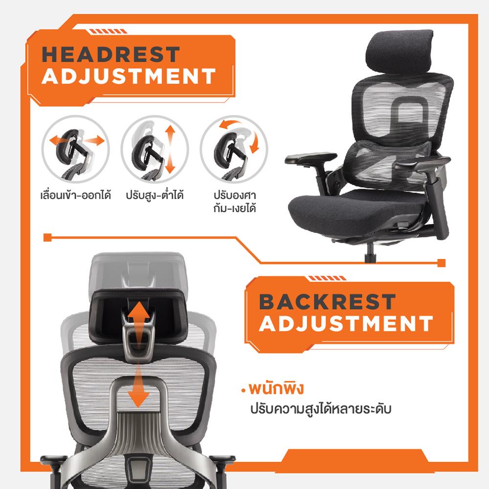 เก้าอี้สุขภาพ ERGOTREND SPACIO สีดำ