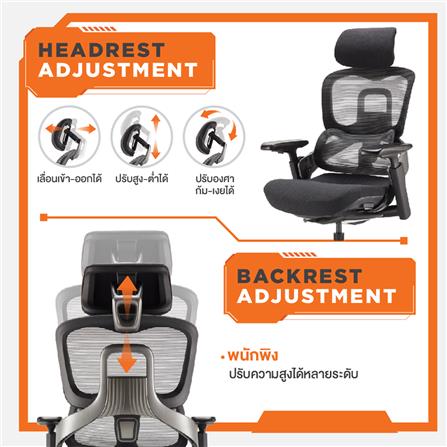 เก้าอี้สุขภาพ ERGOTREND SPACIO สีดำ_4