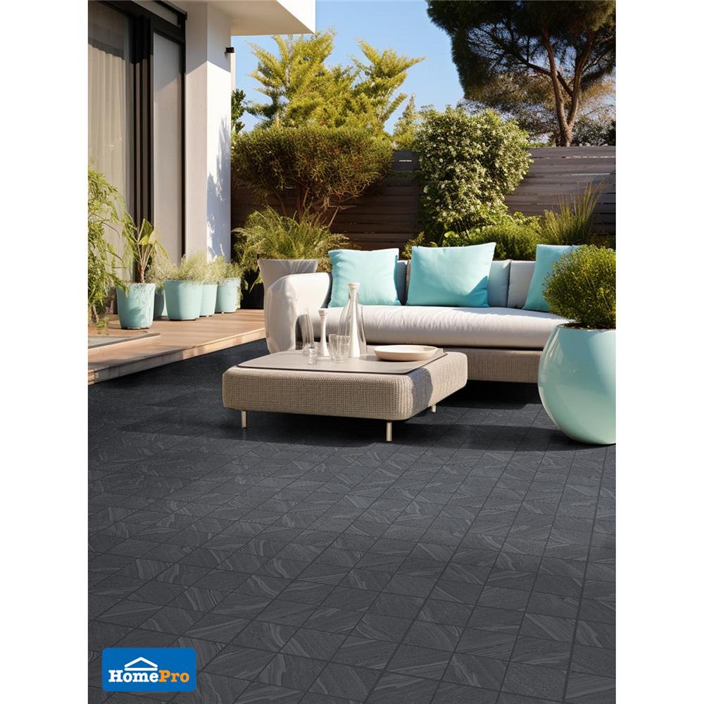 กระเบื้องพื้น 16x16 นิ้ว COTTO เซนทอร์ ดำ (ECO) PM 0.96 ตร.ม.