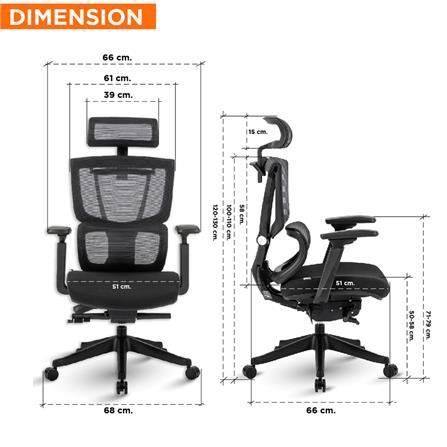 เก้าอี้สุขภาพ ERGOTREND DOLPH สีดำ_6