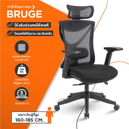 เก้าอี้สุขภาพ ERGOTREND BRUGE สีดำ_4