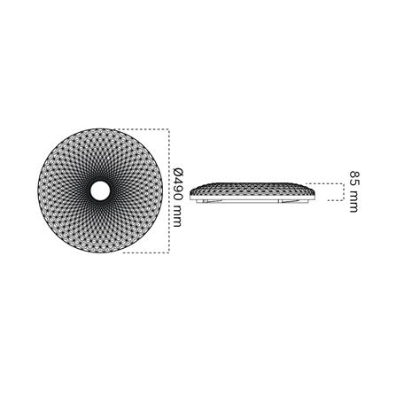 ไฟเพดาน LED SHINING S-CE05000C-103 20 นิ้ว 50 วัตต์ DAYLIGHT/COOL WHITE/WARM WHITE สีขาว_7