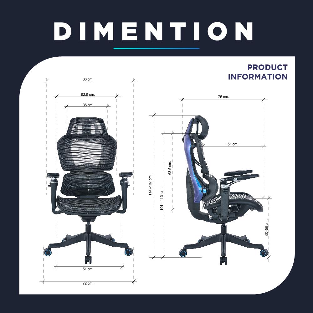 เก้าอี้สุขภาพ ERGOTREND STUNT สีดำ