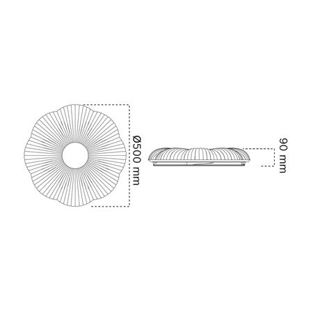ไฟเพดาน LED SHINING S-CE05000C-102 20 นิ้ว 50 วัตต์ DAYLIGHT/COOL WHITE/WARM WHITE สีขาว_7