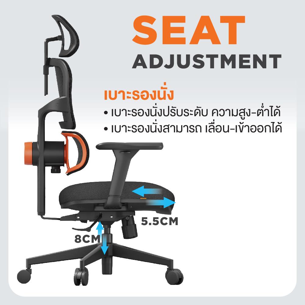 เก้าอี้สุขภาพ ERGOTREND HESSE สีดำ