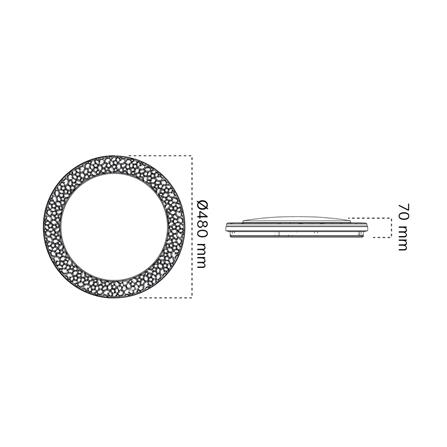 ไฟเพดาน LED SHINING S-CE05000C-101 20 นิ้ว 50 วัตต์ DAYLIGHT/COOL WHITE/WARM WHITE สีขาว_7