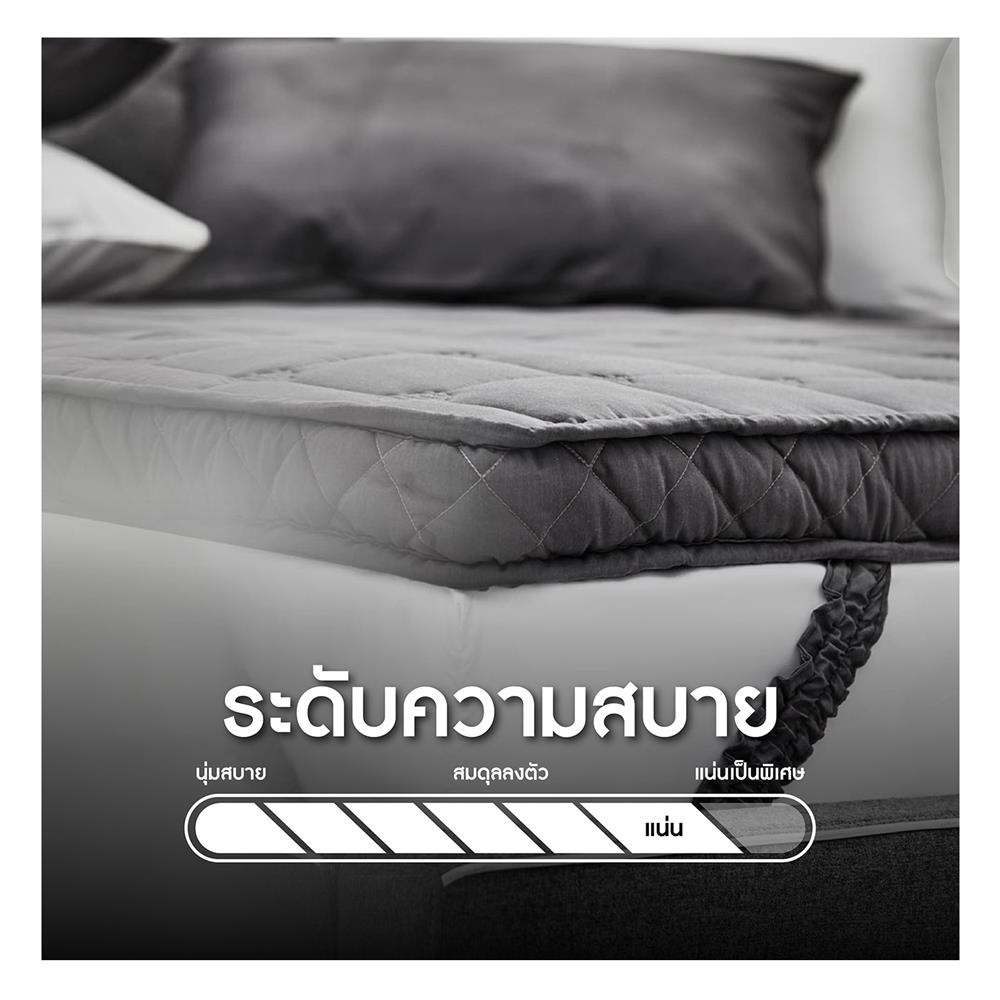 แผ่นรองนอน 3.5 ฟุต LOTUS SILVER SKY สีเทาเข้ม