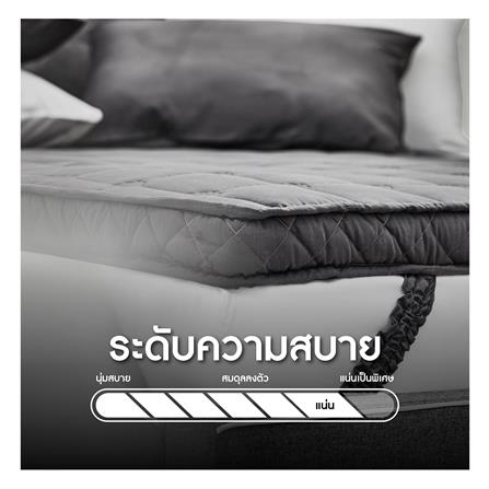 แผ่นรองนอน 3.5 ฟุต LOTUS SILVER SKY สีเทาเข้ม_5