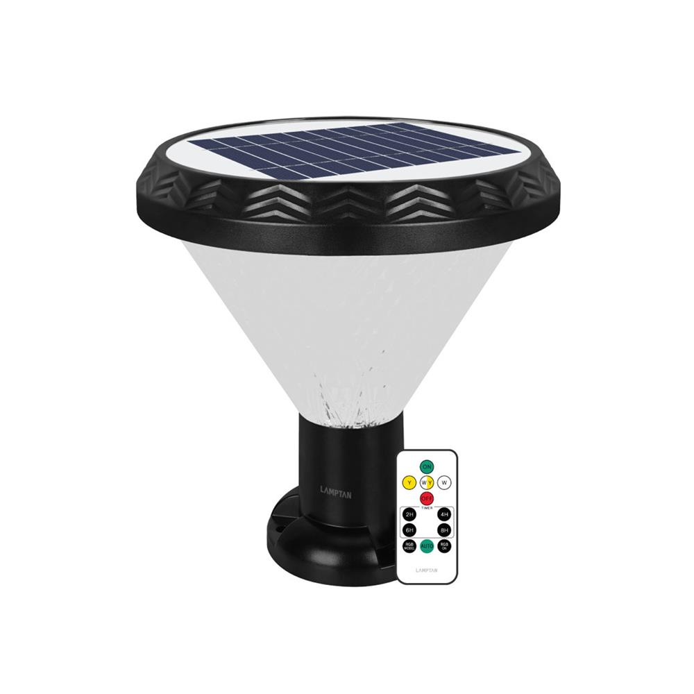 ไฟหัวเสา SOLAR LAMPTAN SPARKLING 40 วัตต์ RGB สีดำ