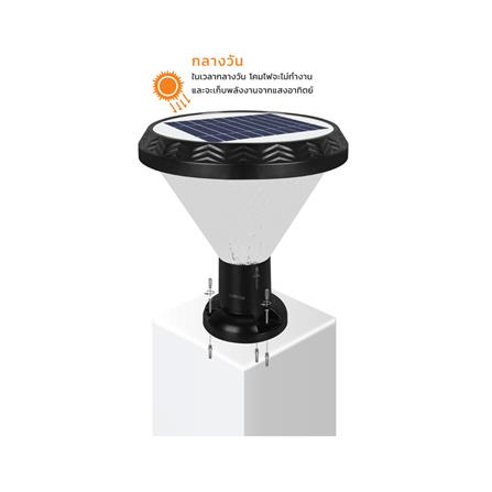 ไฟหัวเสา SOLAR LAMPTAN SPARKLING 40 วัตต์ RGB สีดำ_6