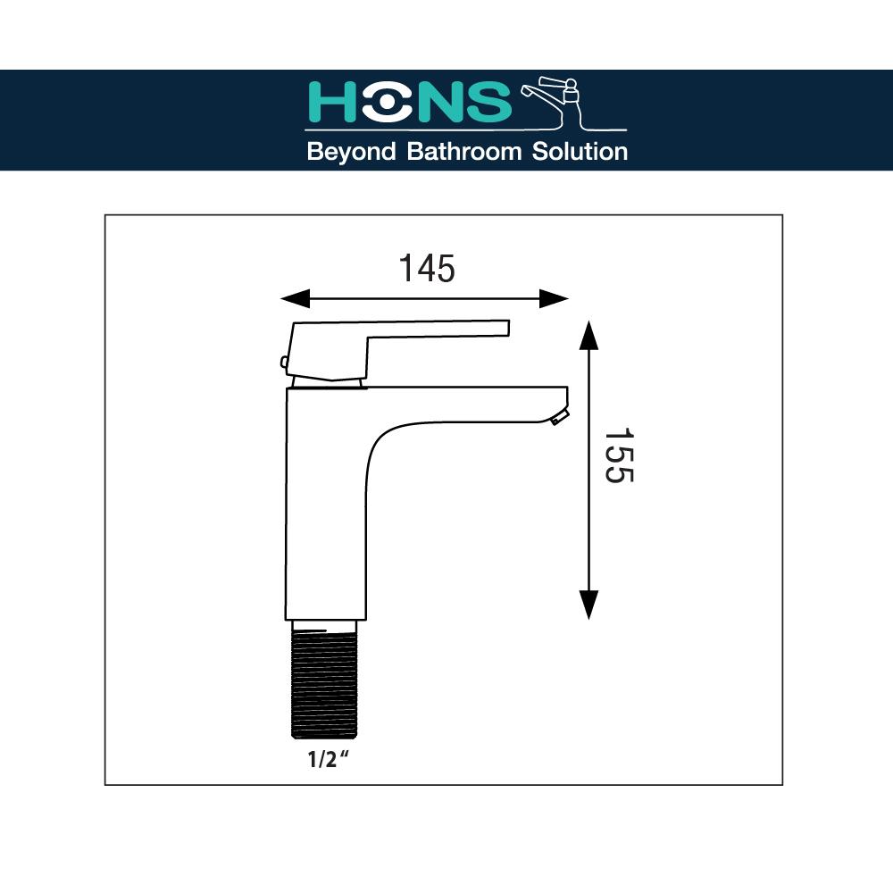 ก๊อกอ่างล้างหน้า HONS F2018 สเตนเลส
