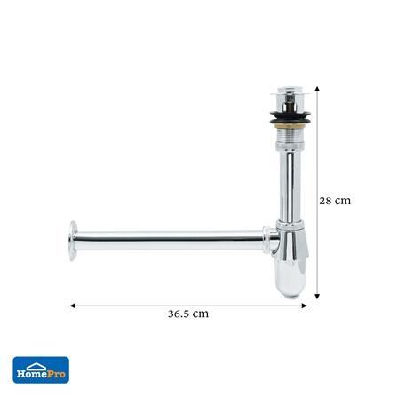 ชุดท่อน้ำทิ้งอ่างล้างหน้ากระปุกพร้อมสะดือ MOYA MY DR-BA02 30 ซม._3