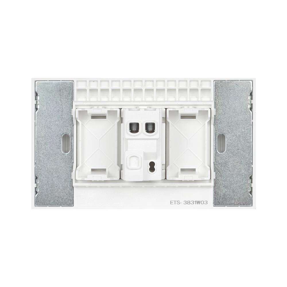 ชุดสวิตช์ 1 ทาง 1 ช่อง ELECKTA VERVE สีขาว