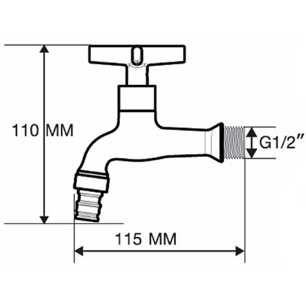 ก๊อกล้างพื้น 1 ทาง MOYA 3Q6A85200 สีเทา_4