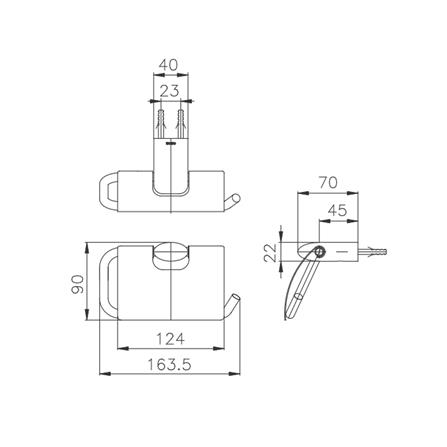 ที่ใส่กระดาษ TOTO TS708 สีโครม_1