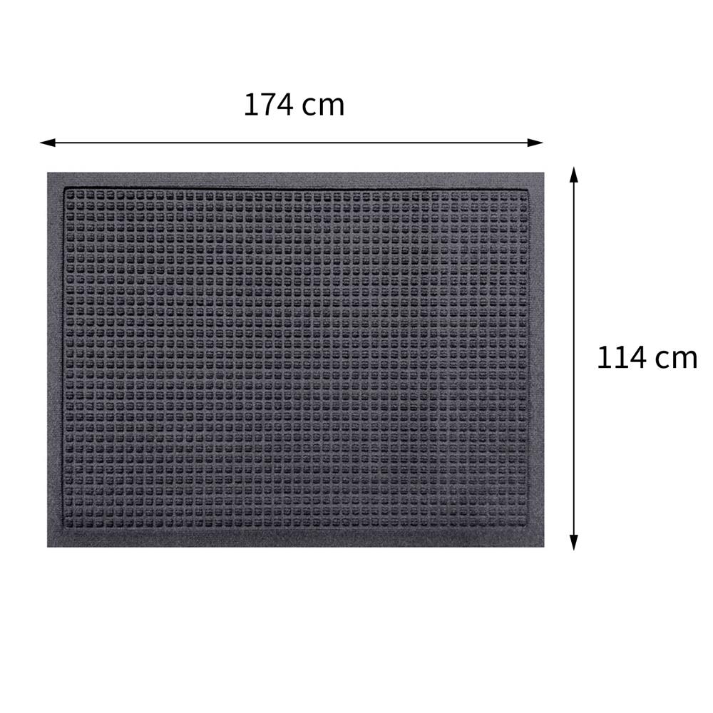 พรมเช็ดเท้าดักฝุ่น KLEEN-TEX WHII 114X174 ซม. สีเทาเข้ม