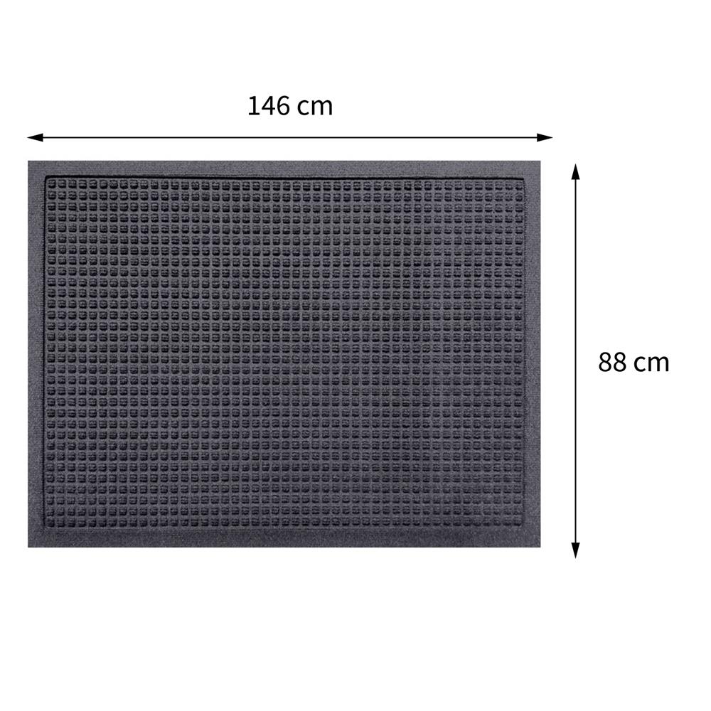 พรมเช็ดเท้าดักฝุ่น KLEEN-TEX WHII 88X146 ซม. สีเทาเข้ม